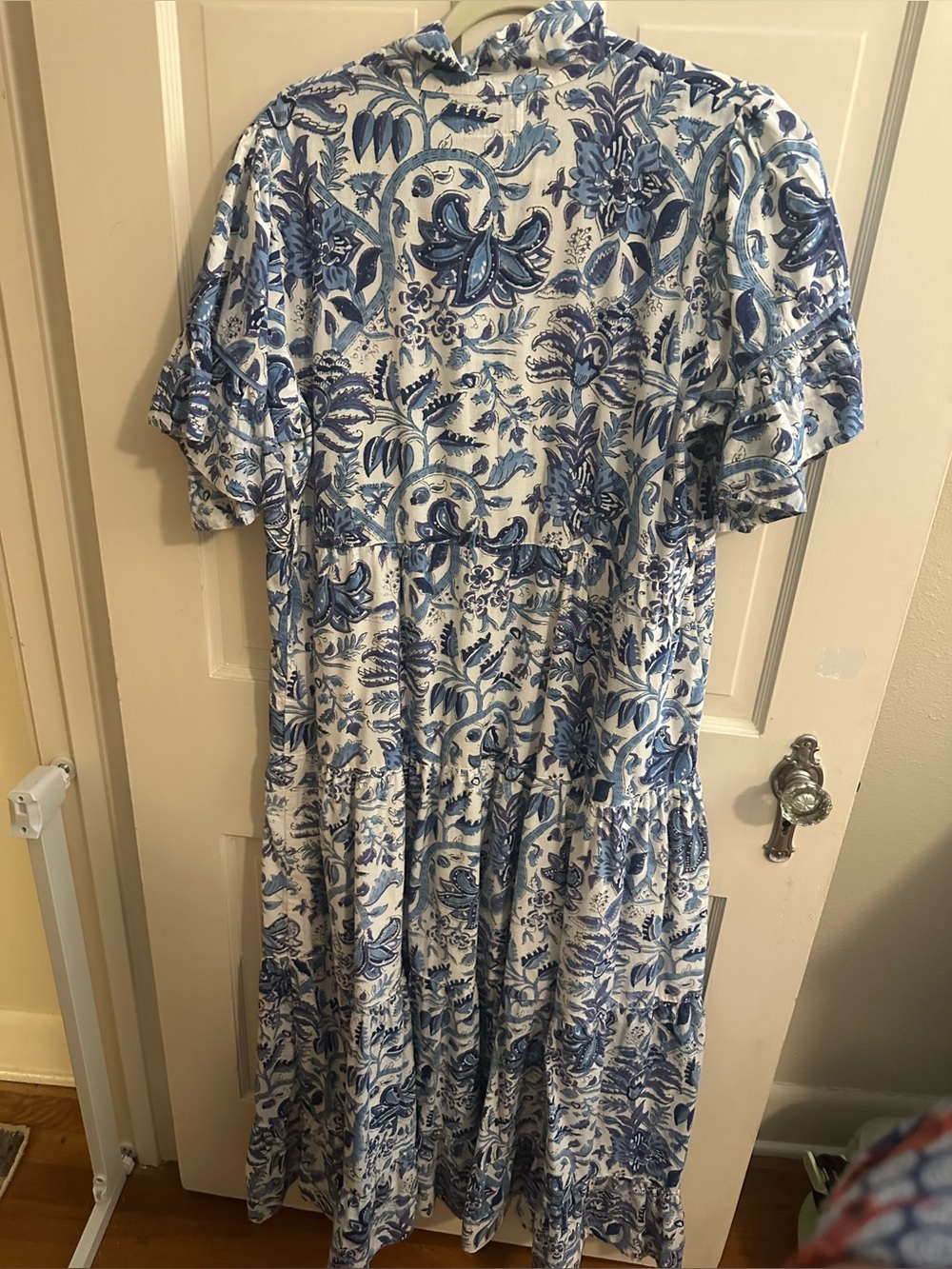Sue Sartor Hamilton Dress in Sapphire and White - Size Regular - Picture 4 of 7
